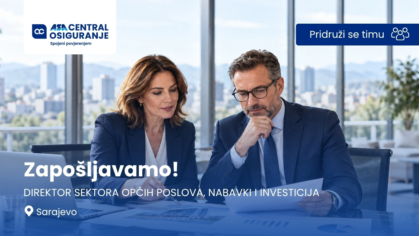 Zapošljavamo na poziciji: Direktor sektora općih poslova, nabavki i investicija
